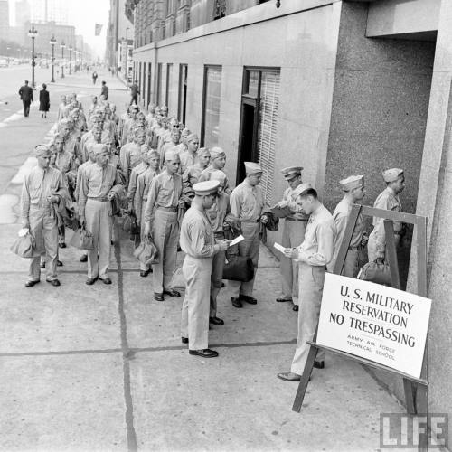 Stevens Hotel is bought by the U.S. Army(Myron Davis. 1942)