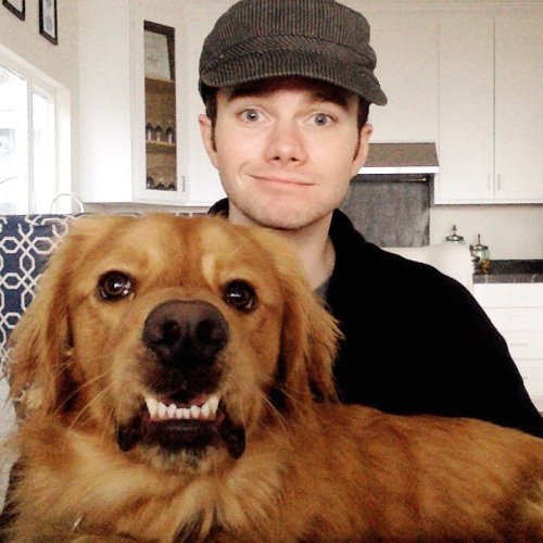 chriscolfernews: @chriscolfer 100 pound lap dog. #SayCheese