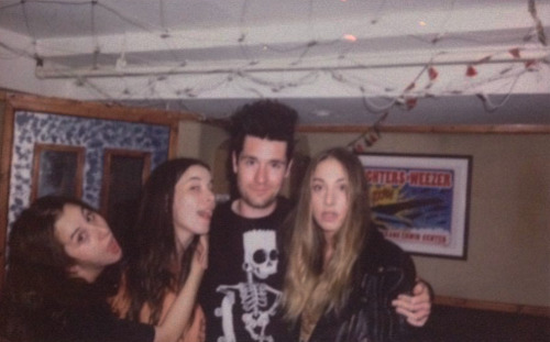 haimtheblog:HAIMtheband: tbt after a long day at the pub we went to sing on an untitled bastille son