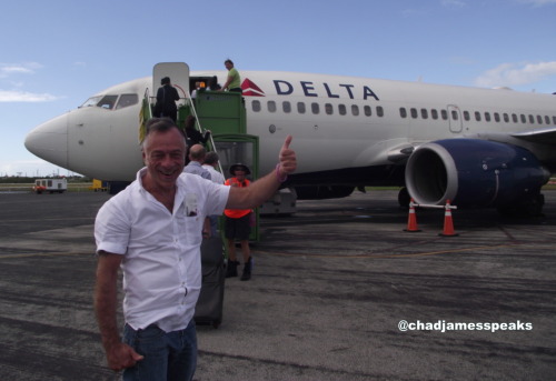 Chad is taking a Big Delta B-737 to Atlanta&quot;, photographed by a fellow Psgr, at the Key Wes