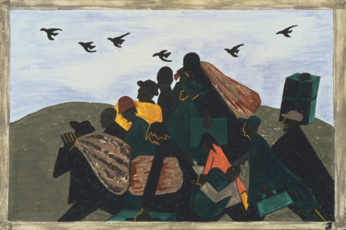 Jacob Lawrence - The Migration Series Panel no. 3 “From every southern town migrants left by the hun