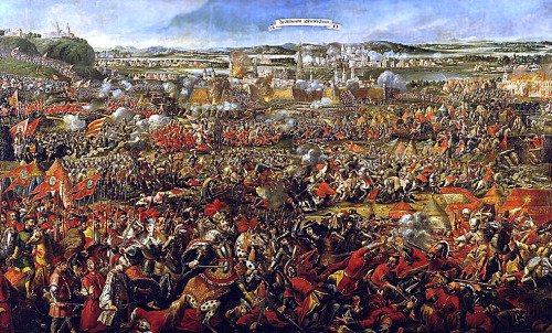 Ottoman armies gather around Vienna in 1683. The Siege of Vienna was the deepest incursion of Ottoma