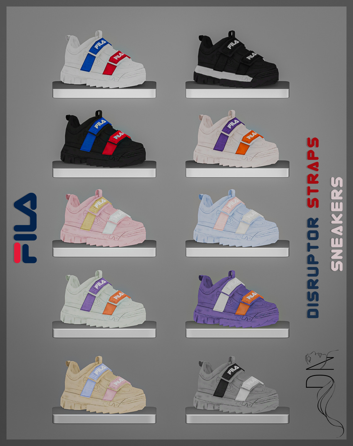 DarkNight Sims — Disruptor Sneakers Hi! I've made a new Fila...