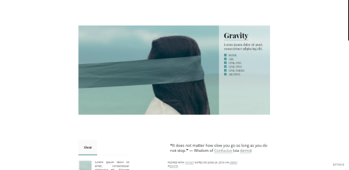 extasisthemes: Gravity by extasisthemesLive Preview/Code Features blog title and subtitle 750x350px 