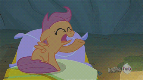 D'aww, sweepy widdle Scootsy <3