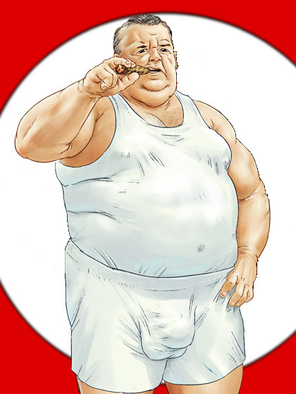 Lovely naked chubby guy