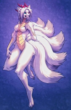 lilyrosewolf:  Some sexy kitsunes as requested for wolfiedragon  ~Wolfy 