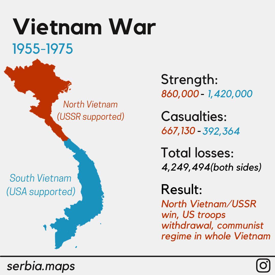 Vietnam War, 1955-1975. by serbia.maps - Maps on the Web