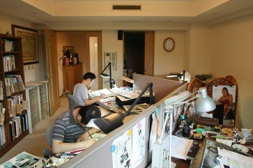 Mangaka and their work place