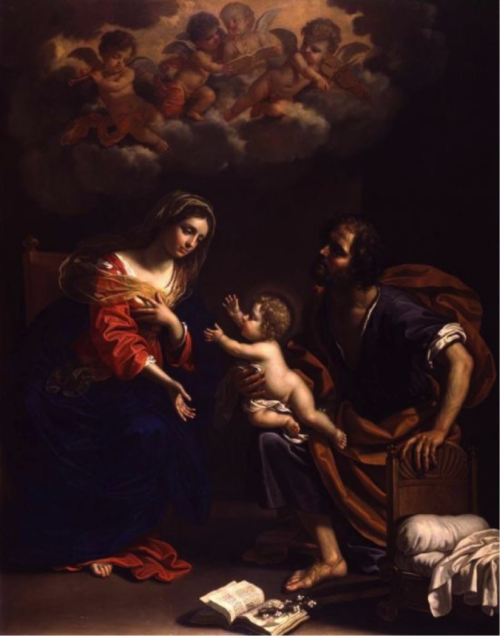 The Holy Family(1682). Benedetto Gennari the Younger (Italian, 1633-1715). Oil on canvas. Birmingham