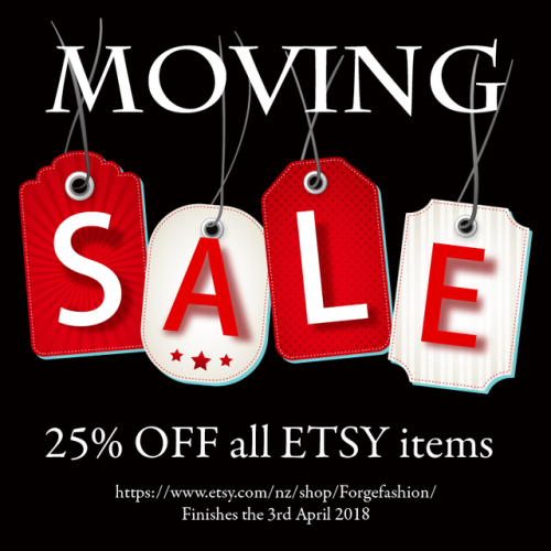 25% off all ETSY items till 3 April 2018&hellip;&hellip;www.etsy.com/shop/Forgefashi