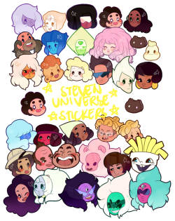 chiicharron:  steven universe stickers?? theyre only heads cause some of them have clothes i really like and cant pick fromfb page / other stickers