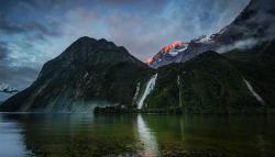 brutalgeneration:  Bowen Falls in Milford Sound by Stuck in Customs on Flickr. 