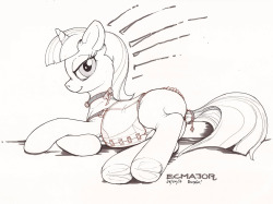 This isn&rsquo;t a stream drawing, but i happened to remember it during conversation, so i figured i&rsquo;d post it!  Sketch from BronyCon that the commissioner was kind enough to scan for me &lt;3 I forgot her cutie mark though, it seems. &gt;.&lt;