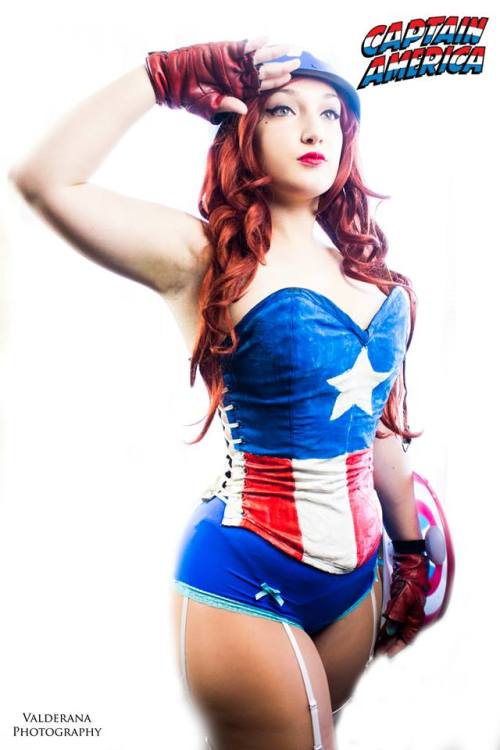 savingthrowvssexy:  Miss Captain America by EnchantedCupcake adult photos