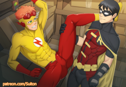 suiton00nsfwdrawings:   Young Justice - Kid Flash X Robin #1   Someday i’ll finish to watch this show X.X i need it more now than ever with the third season coming!! CG set for patrons in July: Tier 2: Fairy Tail - Natsu Dragneel X Gray Fullbuster