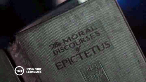 Tom Mason of Falling Skies reading The Moral Discourses by Epictetus