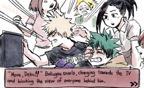 blamedorange:  Momo falls under the spell of the “Dating sim MC” quirk ……..[also kaminari is very horrified bc he definitely tried to pet his hair before….]Based from dating sim post and: