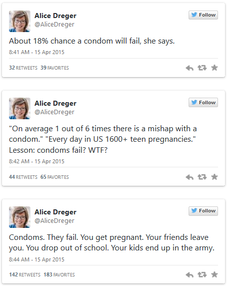 An abstinence-focused sex education class in East Lansing, Michigan recently received a shock when one student’s sex-positive mother sat in on the proceedings — and hilariously live-tweeted them. Alice Dreger, a professor of medical humanities and