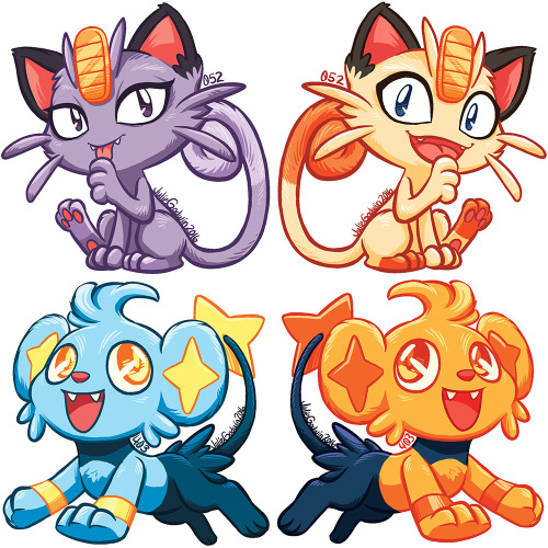 sketchsauce: More Pokemon sticker designs! This time with a kitten theme.