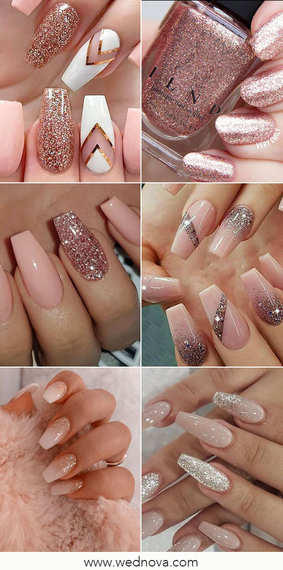 100 Beautiful Wedding Nail Art Ideas For Your Big Day | Wedding acrylic  nails, Ombre acrylic nails, Gel nails