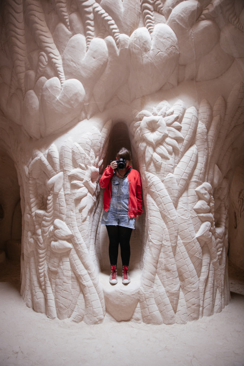 Robert “Ra” Paulette&rsquo;s hand carved &quot;Tree of Human Kindness&quot; art cave in New Mexico.