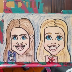 Caricature done today at the Melrose Arts