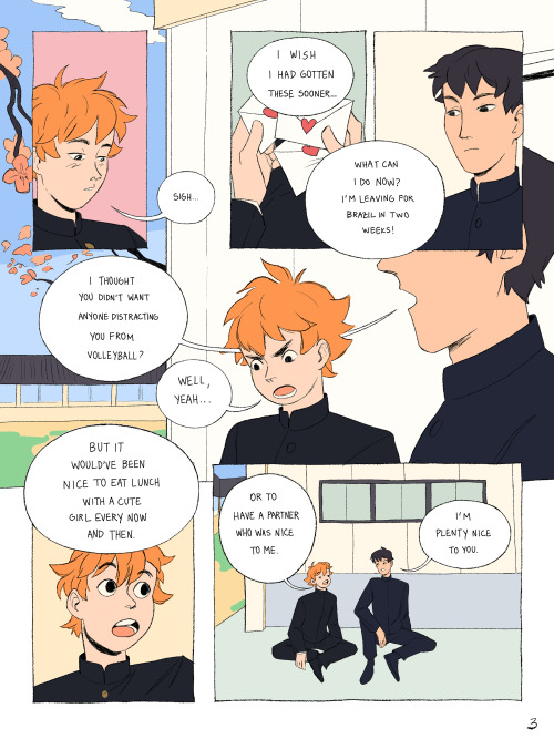 norainacad: kagehina comic that i made! i wanted to do something based on their graduation and that 