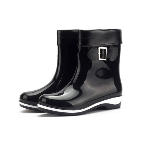 lovelyanifashion: Waterproof Slip On Ankle Rain Bowknot Rain Boots 01    |    02