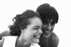 avagardner:  Romy Schneider and Alain Delon photographed by Bert Stern, 1960.   