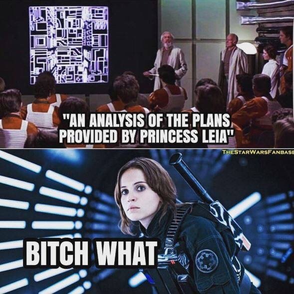 rogueoneislyf:  Really loving all of the Rogue One memes. Especially the ones with