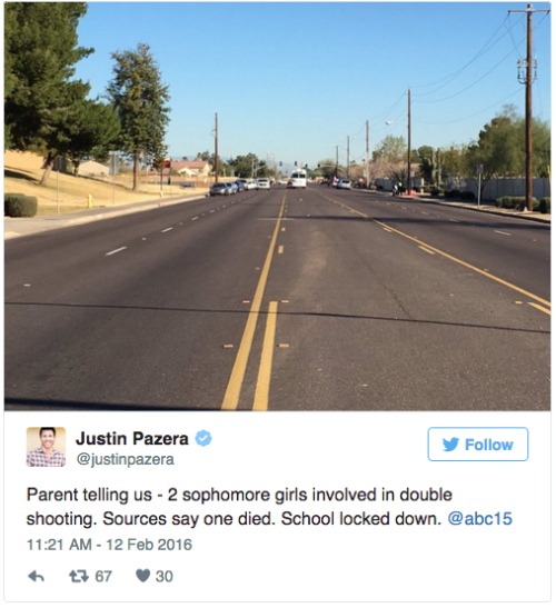 think-progress:Arizona High School On Lockdown After Two Students Shot And Killed