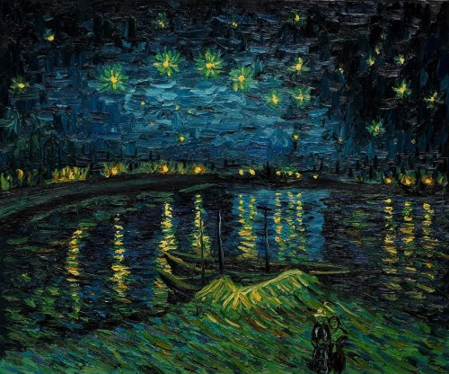‎"Starry Night Over the Rhone“ by Vincent Van Gogh (1889)