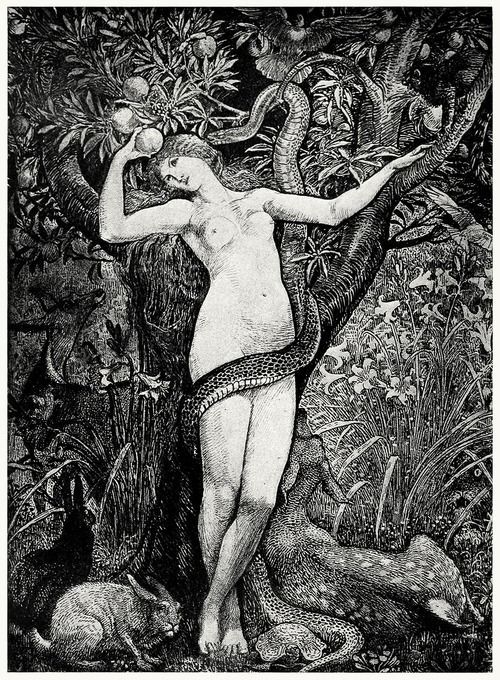 aux-amours-diluviennes: &ldquo;Eve&rdquo; by Walter Crane, from The graphic arts of Great Br