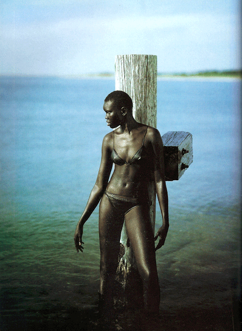 omahyramotafanclub: strong currents alek wek by gilles bensimonelle november 1997