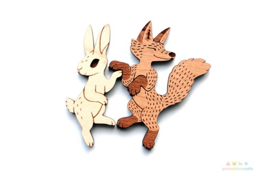 The fox and the hare dancing pin set <3