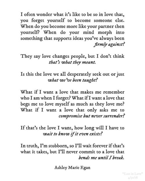 Ashley Marie Egan - »Pieces Of Me« Be cautious when giving away pieces of  yourself. Don't make sacrifices for someone who isn't worth it. Stãy weîrđ  my darlings & keep living this