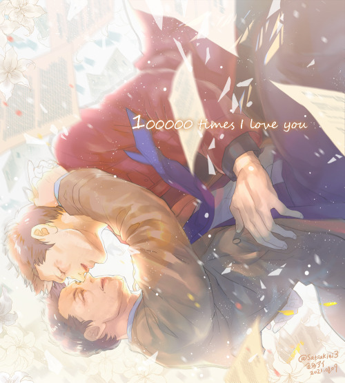 “100000 times I love you”Congratulations ao3 destiel fic 100k!!