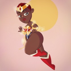 axart:  I’m gonna create black versions of all the superheroes #axcomix #blackwonderwoman #dccomics 