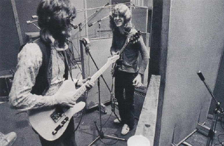 themicktaylor:  Keith Richards and Mick Taylor during the Sticky Fingers sessions,