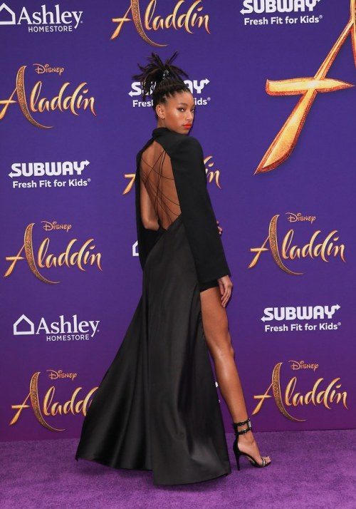 Willow Smith in Seen Users at the premiere of Aladdin
