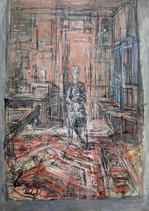 jeannemcright:  Alberto Giacometti, The Artist’s Mother (1950). MoMA, NYC. Oil on canvas,   35 3/8 x