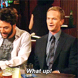 chuckspinkshoes:  himym meme: ↳ Running Gags (2/8) Barney’s ‘What up’ 