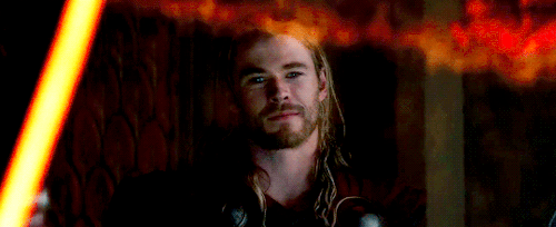 peterparkher:#when thor does the :D face #my heart does the !!!! thing