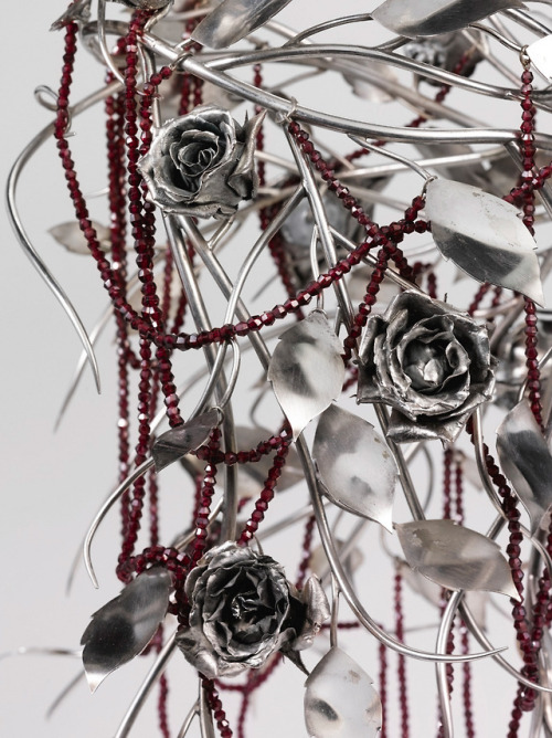 beardbriarandrose: Shaun Leane, Silver “Joan” Headdress, silver, garnets