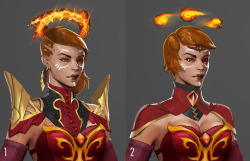piortumble:  The final designs for the Lina bundle, shown on the base body of the hero. 