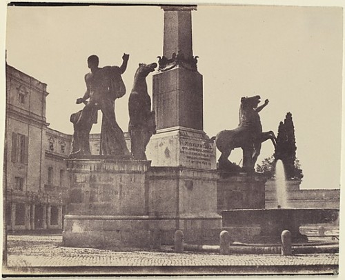 hismarmorealcalm:Rome, Quirinale  Unknown British photographer  ca. 1855  Salted pape
