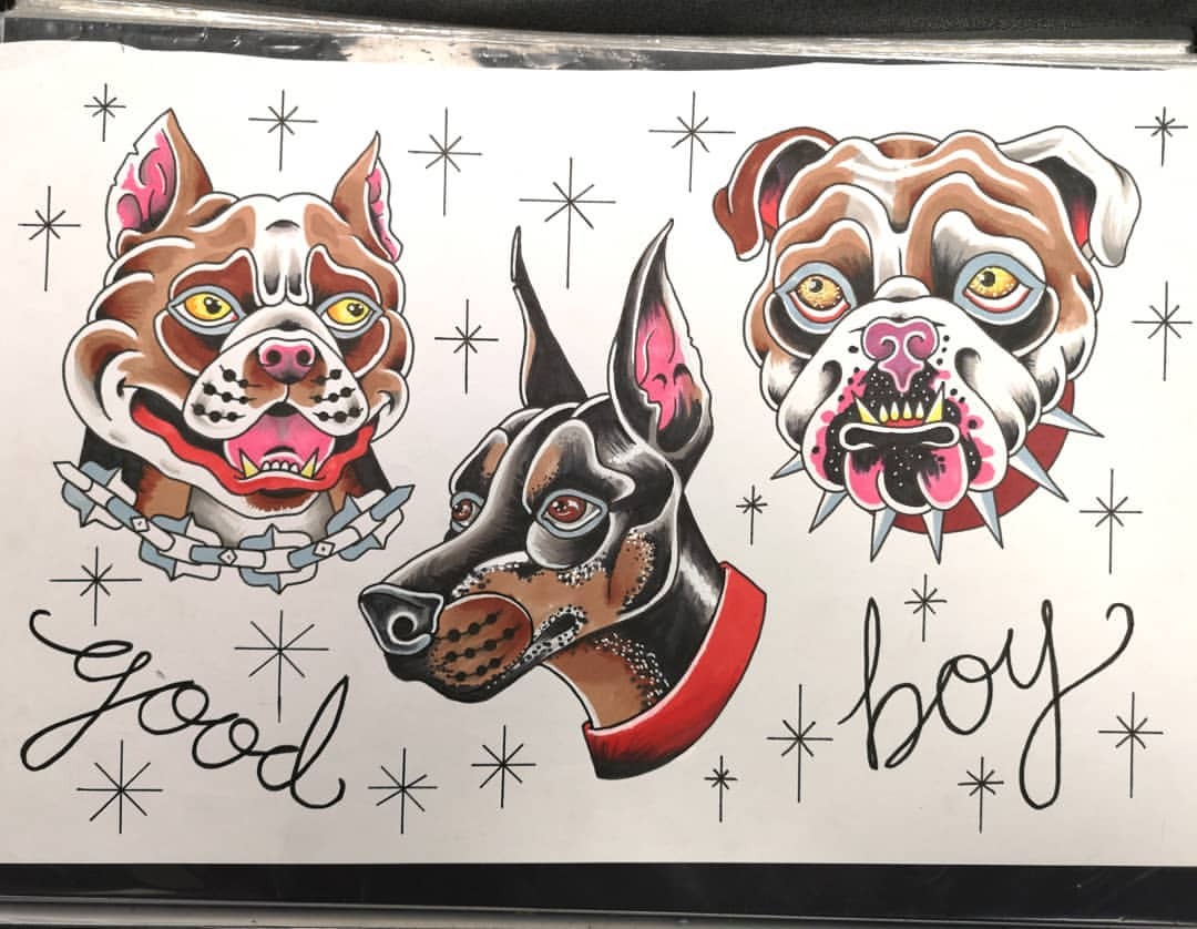 50 Pitbull Tattoo Snouts Meanings and Designs  We love Dogs Check more at  httptattoojournalcom50  Tatuajes tradicionales Tatuaje  neotradicional Tatuajes