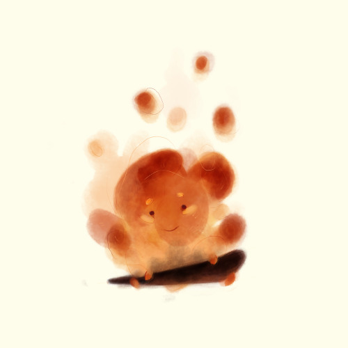 galaxyspeaking: here’s a little calcifer for my friend lawrana‘s bday :)