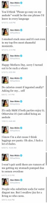 slurring-wassup:  Asa Akira tweets are the